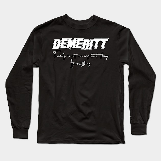 Demeritt Second Name, Demeritt Family Name, Demeritt Middle Name Long Sleeve T-Shirt by Tanjania